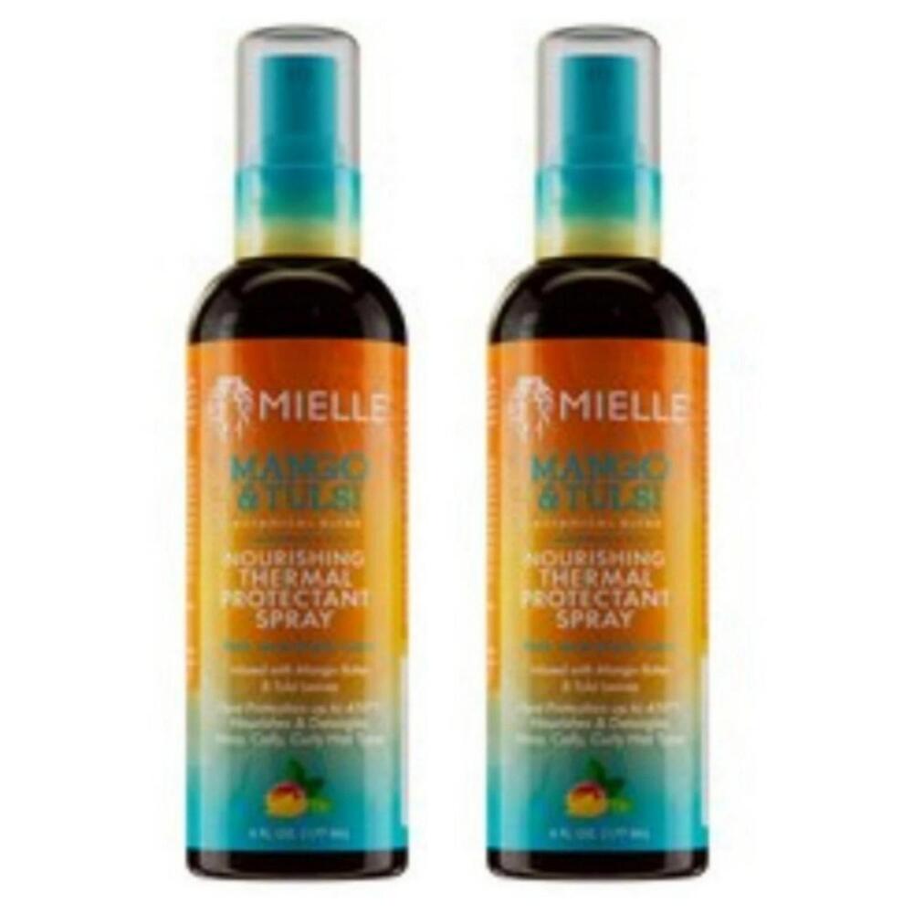 Mielle Mango & Tulsi 2Pk Botanical Blend Hair Nourishing Thermal Protectant 6oz